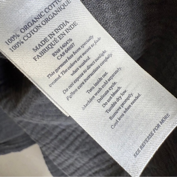 Faherty Tank Top Size Small Gray Casual Beach Top Womens Organic Cotton - Picture 4 of 5